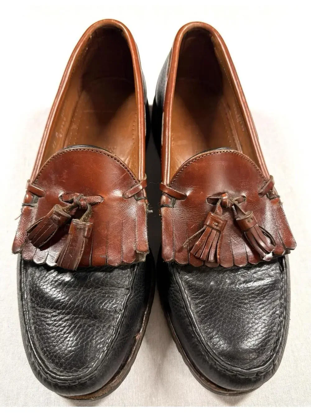 Allen Edmonds Nashua‎ Shoes Men’s 11 B Brown/Black Tassel Loafer Casual Leather